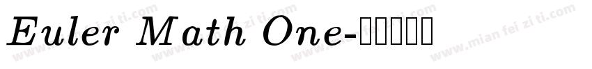 Euler Math One字体转换